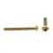 Prime-Line Machine Screw, Round Head, Phil/Sltd Comb Drive 1/4in-20 X 2in Solid Brass 25PK 9005585 - alternate 4